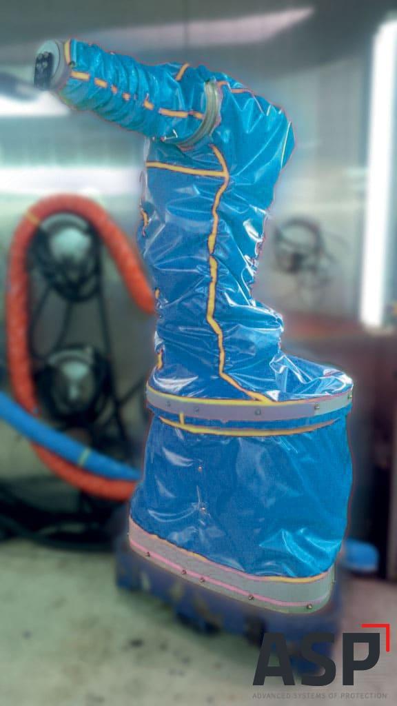 Vetranie suchým tlakovým vzduchom Návestidlo ALT: Robot chránený ochranným krytom z produktového radu Intégral